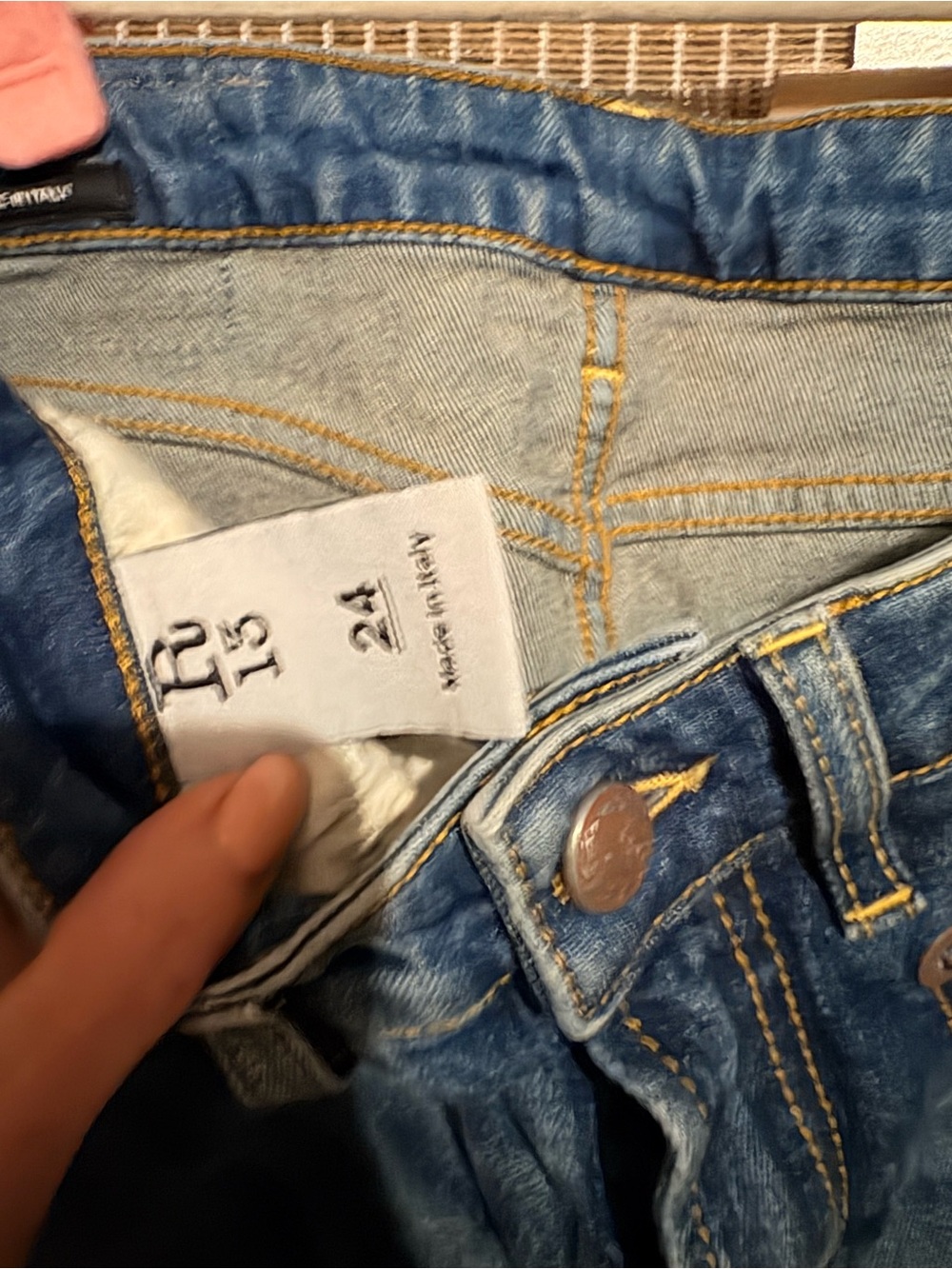 R13 distressed cropped jeans